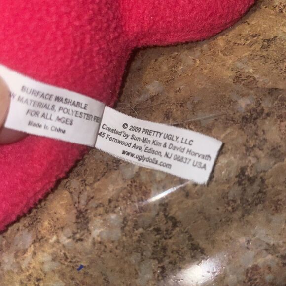 Ugly Doll Hot Pink Uppy 13" Pretty Ugly 2009 Stuffed Plush Toy - Picture 6 of 6